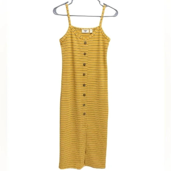 Retro D ribbed spaghetti straps dress size M - Picture 1 of 9